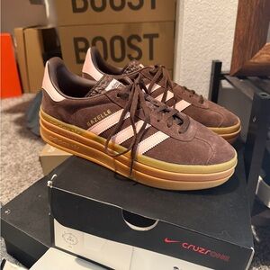 Adidas gazelle Brown and Pink Sneakers
